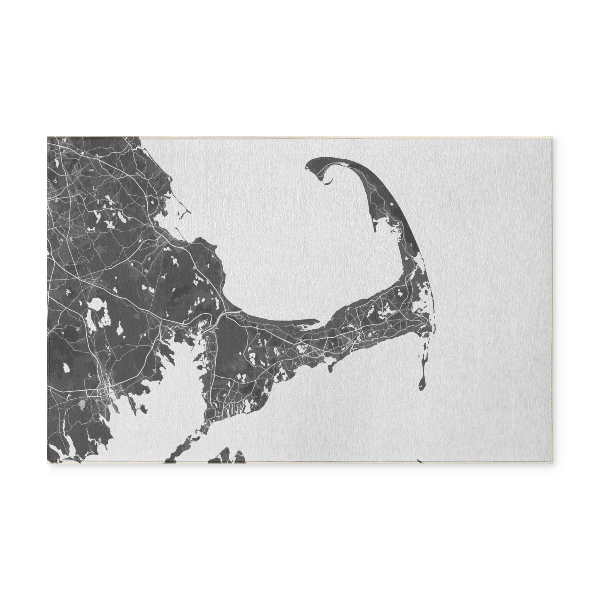 Cape Cod Map Washable Rug