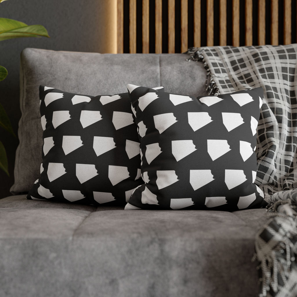 Ellis Silhouette Pattern Pillow — Monochrome Decorative Throw Pillowcase