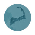 Cape Cod Map Round Rug