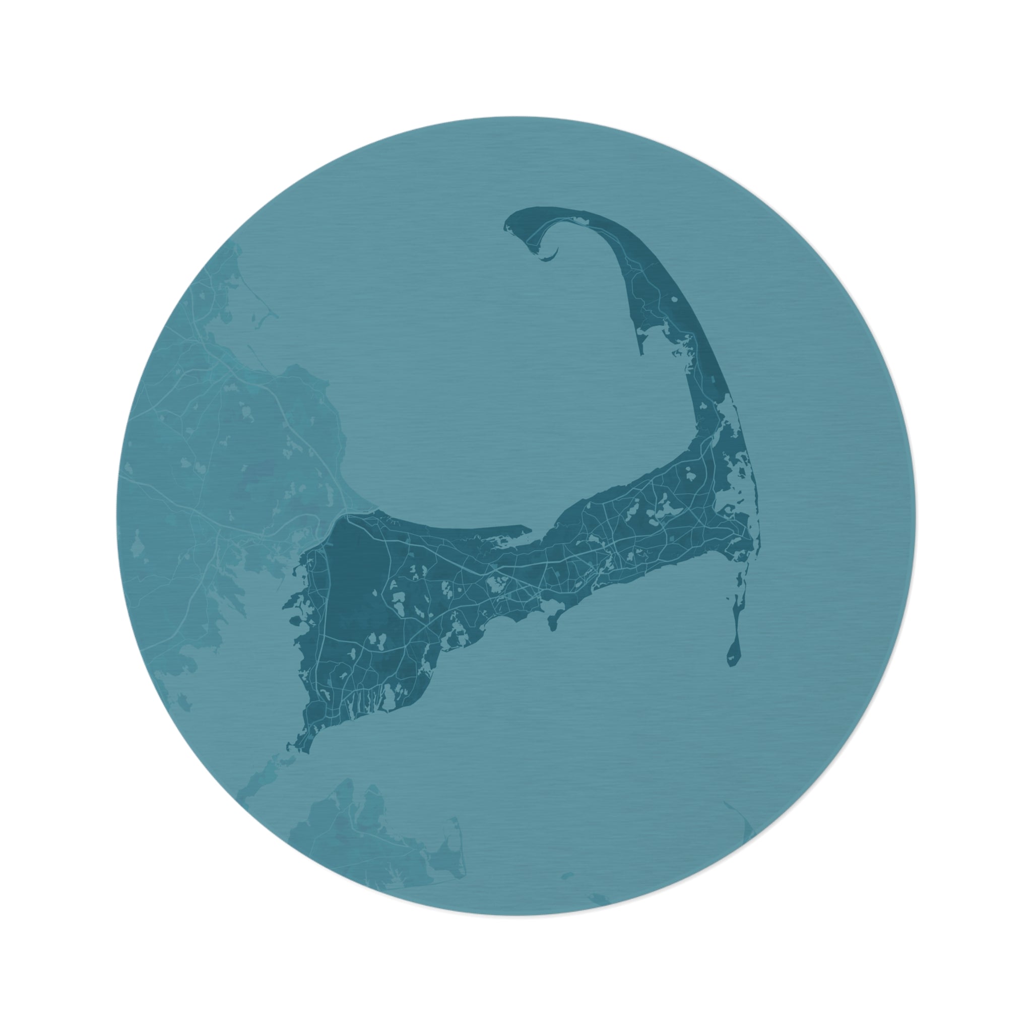 Cape Cod Map Round Rug