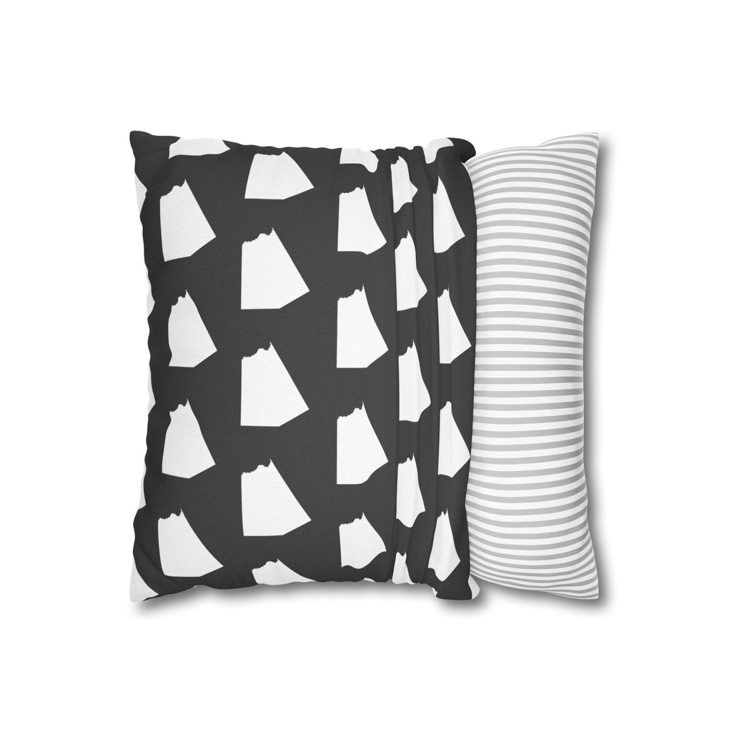 Ellis Silhouette Pattern Pillow — Monochrome Decorative Throw Pillowcase