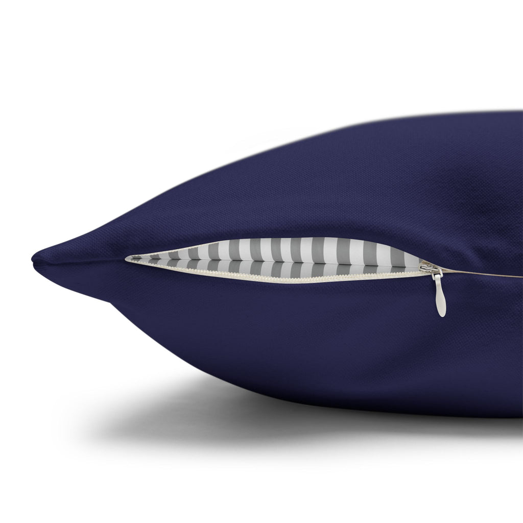 Silhouette Pillow Blue Ivory
